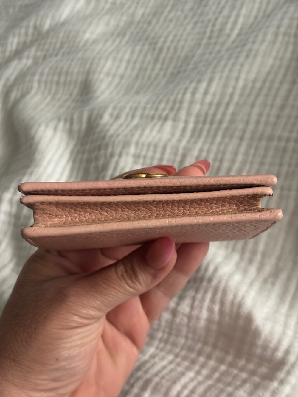 Gucci Pebbled Calfskin Butterfly Card Case Perfect Pink - Picture 11 of 15
